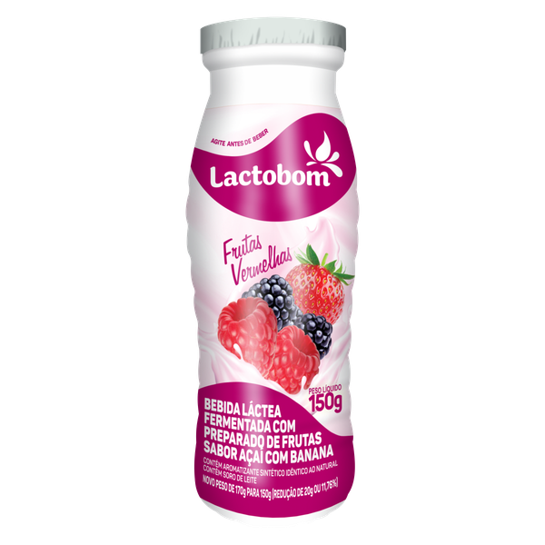 BEBIDA LACTEA LACTOBOM FRUTAS VERMELHAS 150G
