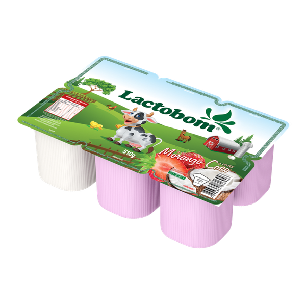 BEBIDA LACTEA LACTOBOM MORANGO/COCO 510G