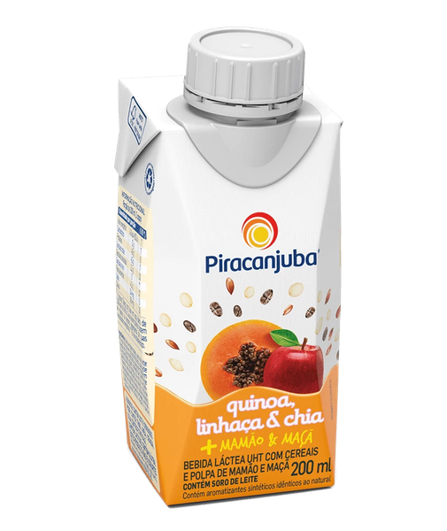 BEBIDA LACTEA PIRACANJUBA CEREAIS POLPA MAMAO/MACA 200ML