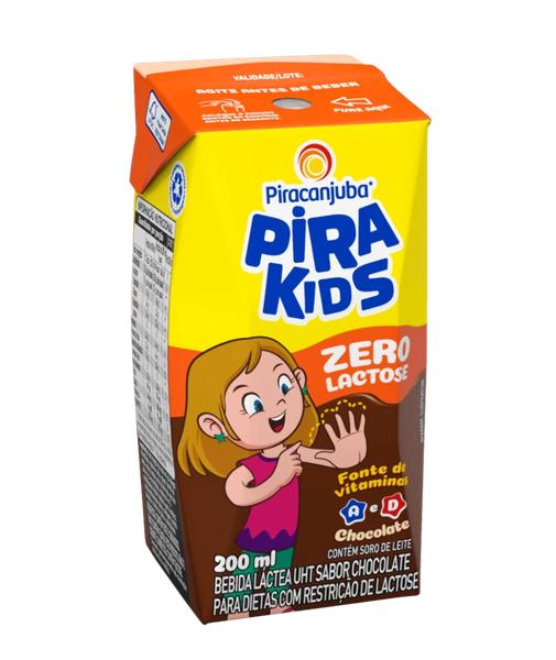 BEBIDA LACTEA PIRACANJUBA PIRAKIDS S/LACTOSE CHOCOLATE 200ML