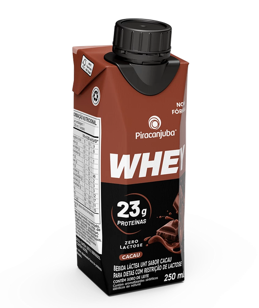 BEBIDA LACTEA PIRACANJUBA WHEY ZERO LACTOSE CACAU 250ML