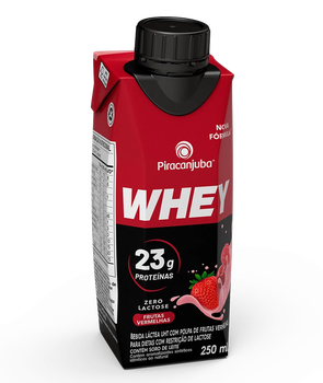 BEBIDA LACTEA PIRACANJUBA WHEY ZERO LACTOSE FRUTAS VERMELHAS 250ML