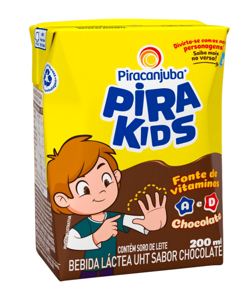 BEBIDA LACTEA PIRACANJUBA PIRAKIDS CHOCOLATE 200ML