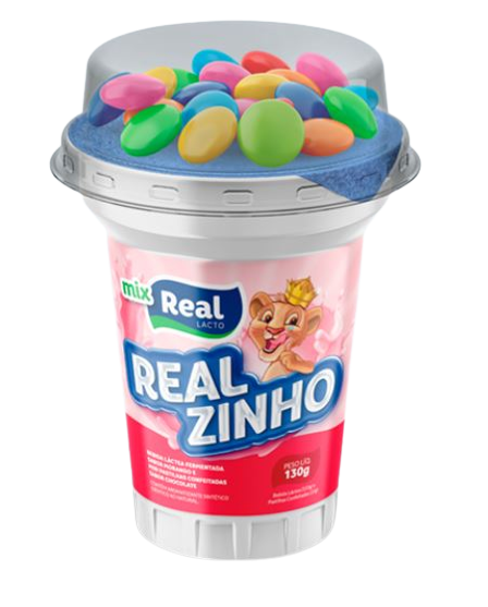 BEBIDA LACTEA REAL REALZINHO MIX PASTILHAS CONFETE 130G