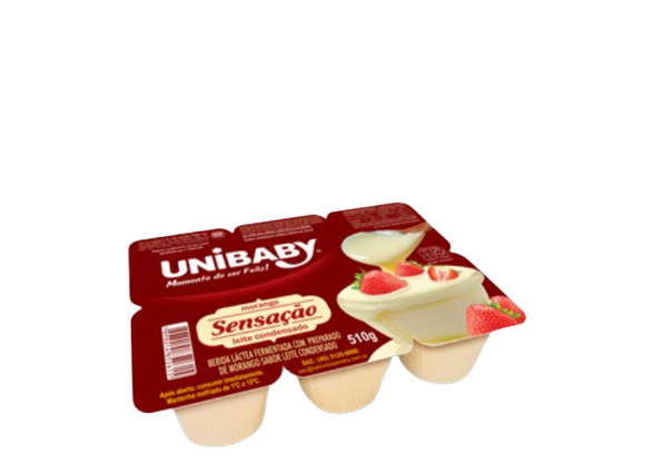 BEBIDA LACTEA UNIBABY MORANGO/LEITE CONDENSADO 510G