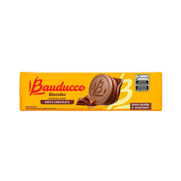 BISCOITO BAUDUCCO RECHEADO DUPLO CHOCOLATE 108G