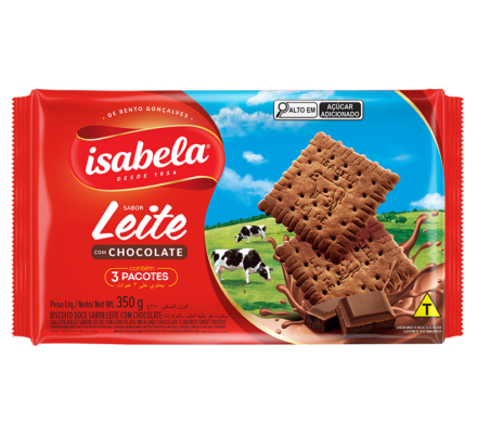 BISCOITO ISABELA LEITE CHOCOLATE 350G