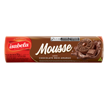 BISCOITO ISABELA MOUSSE CHOCOLATE MEIO AMARGO 130G
