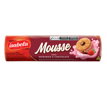 BISCOITO ISABELA MOUSSE MORANGO/CHOCOLATE 130G