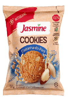 BISCOITO JASMINE COOKIES INTEGRAL CASTANHA DO PARA 120G