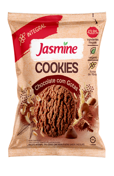 BISCOITO JASMINE COOKIES INTEGRAL CHOCOLATE 150G