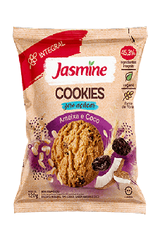 BISCOITO JASMINE COOKIES ZERO ACUCAR AMEIXA/COCO 120G