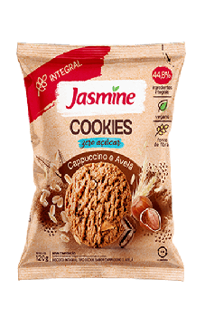 BISCOITO JASMINE COOKIES ZERO ACUCAR CAPPUCCINO/AVELA 120G