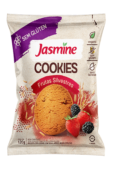BISCOITO JASMINE COOKIES S/GLUTEN 120G