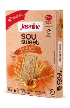 BISCOITO JASMINE SOU SWEET GRANOLA/MEL 75G