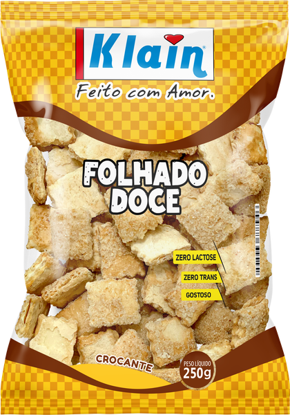 BISCOITO KLAIN FOLHADO DOCE 250G