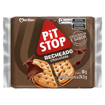BISCOITO MARILAN PIT STOP RECHEADO CHOCOLATE 98G