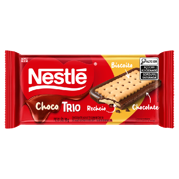BISCOITO NESTLE CHOCO BISCUIT AMENDOIM 90G