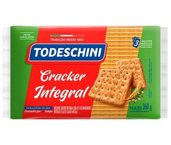 BISCOITO TODESCHINI CRACKER INTEGRAL 360G