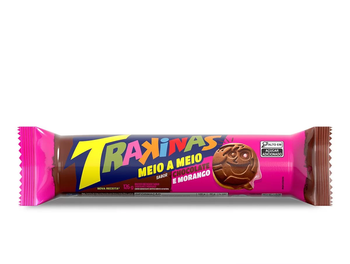 BISCOITO TRAKINAS CHOCOLATE/MORANGO 126G