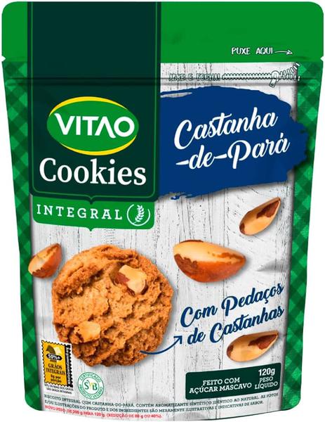 BISCOITO VITAO COOKIES INTEGRAL CASTANHA PARA 200G