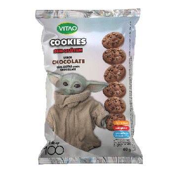 BISCOITO VITAO COOKIES S/GLUTEN DISNEY CHOCOLATE 60G