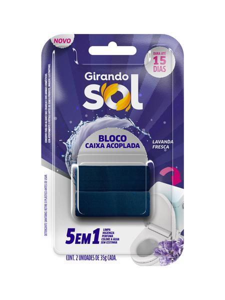 BLOCO SANITARIO GIRANDO SOL CAIXA ACOPLADA LAVANDA FRESCA 35G