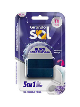 BLOCO SANITARIO GIRANDO SOL CAIXA ACOPLADA LAVANDA FRESCA 35G
