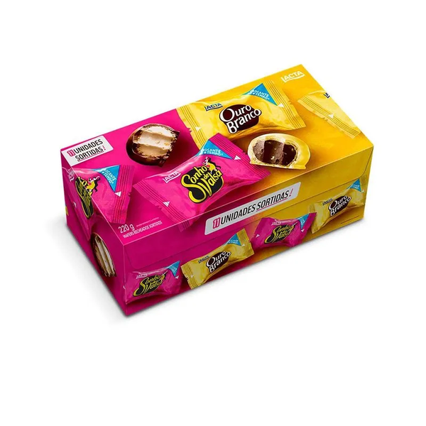 BOMBOM LACTA SONHO DE VALSA/OURO BRANCO 220G