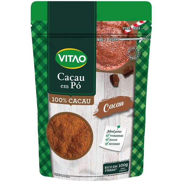 CACAU EM PO VITAO 100% CACAU 100G