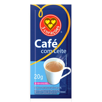 CAFE 3 CORACOES C/LEITE 20G