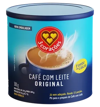 CAFE 3 CORACOES C/LEITE 300G