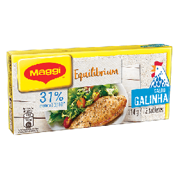 CALDO MAGGI MENOS SODIO GALINHA 114G