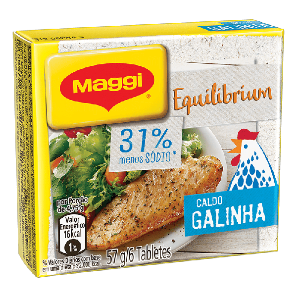 CALDO MAGGI MENOS SODIO GALINHA 57G