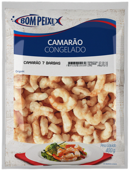 CAMARAO BOM PEIXE 7 BARBAS DESCASCADO CONGELADO 400G