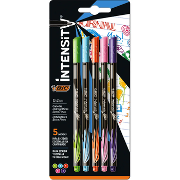 CANETA BIC INTENSITY CORES 0,4MM C/5