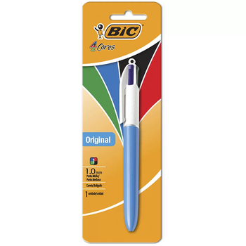 CANETA BIC RETRATIL CRISTAL 4 CORES