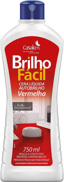 CERA BRILHO FACIL LIQUIDA VERMELHO 750ML