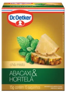 CHA DR.OETKER ABACAXI E HORTELA C/15 15G