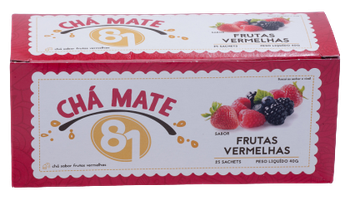CHA MATE 81 FRUTAS VERMELHAS C/25 40G