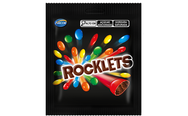 CHOCOLATE ARCOR ROCKLETS AO LEITE 80G
