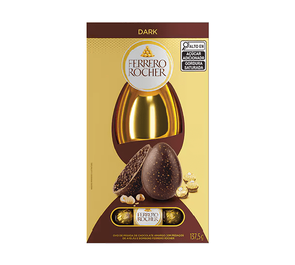 CHOCOLATE FERRERO ROCHER OVO PASCOA DARK 137,5G