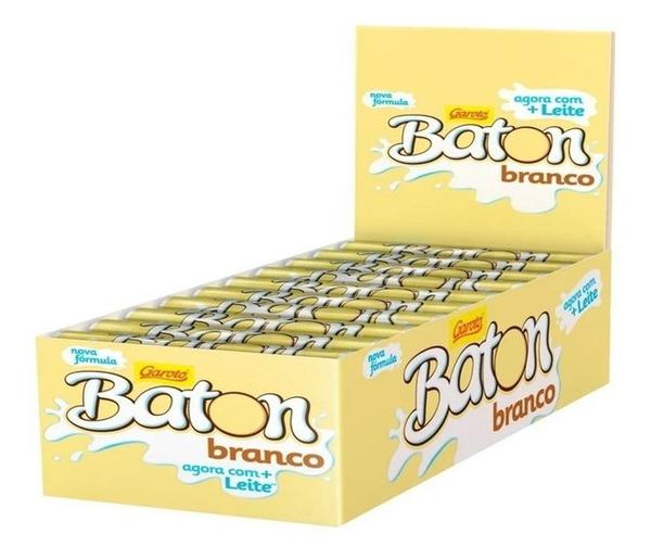CHOCOLATE GAROTO BATON BRANCO C/30 480G