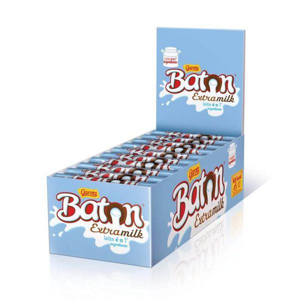 CHOCOLATE GAROTO BATON EXTRA MILK C/30 480G