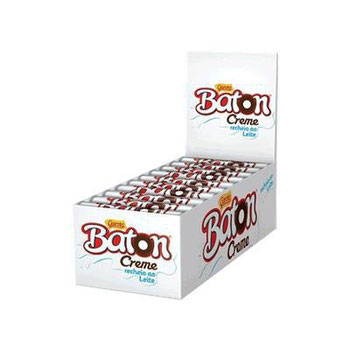 CHOCOLATE GAROTO BATON RECHEADO CREME C/30 16G