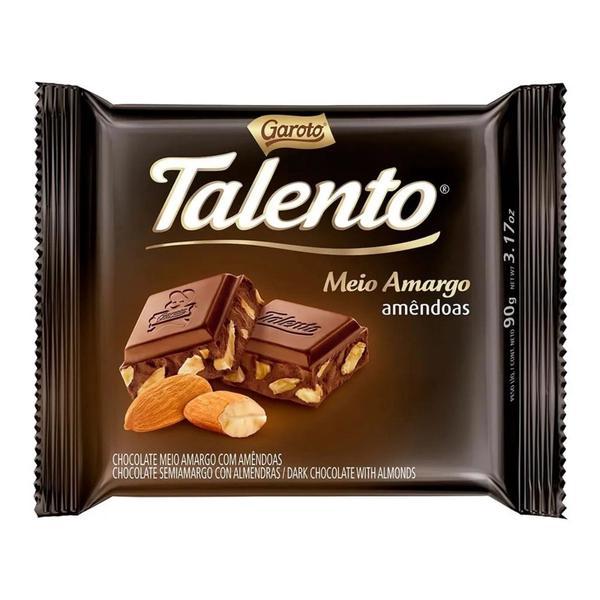 CHOCOLATE GAROTO TALENTO MEIO AMARGO 85G