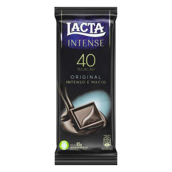 CHOCOLATE LACTA INTENSE CACAU ORIGINAL 40% 85G