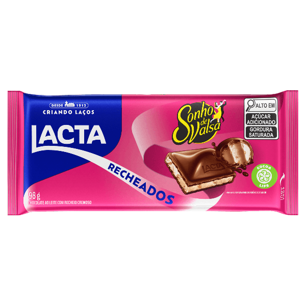 CHOCOLATE LACTA RECHEADO SONHO DE VALSA 98G