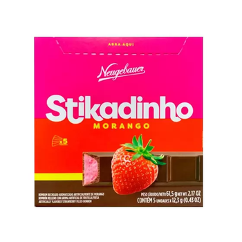 CHOCOLATE NEUGEBAUER STIKADINHO MORANGO C/5 61,5G