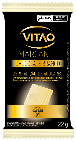 CHOCOLATE VITAO ZERO ACUCAR BRANCO 22G